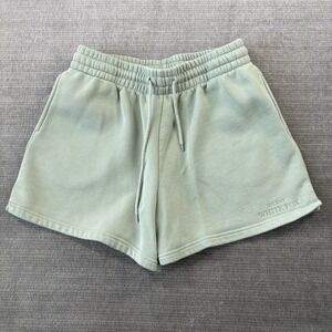 White Fox Womens Large Shorts Sage Green Sweat Shorts Casual Stretch Athletic